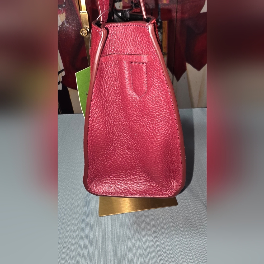 Kate Spade Red Suede Tote Bag - Picture 11 of 13